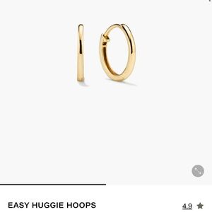 Mejuri 10k Solid Yellow Gold Easy Huggie Hoops